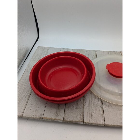 Vintage Pampered Chef Corn Popper Microwave Popcorn Popper Rubber Collapsible - Picture 7 of 7